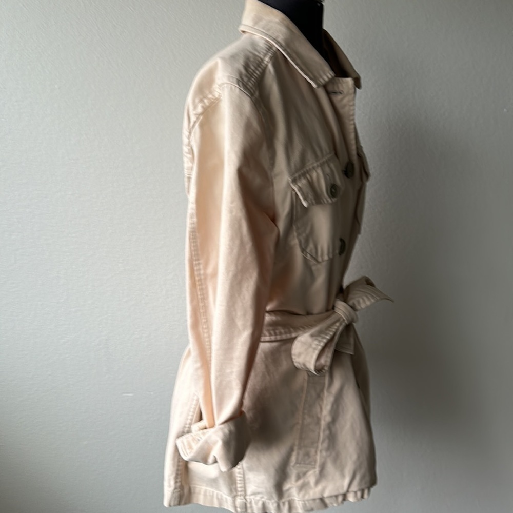 Gap Jacket Cream Colored Collared Size Large Ligh… - image 4